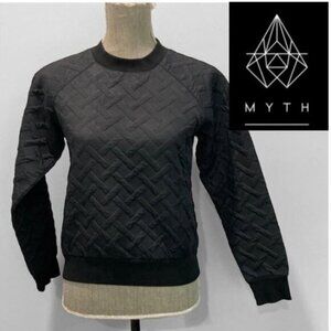 MYTH Black Quilted Sweatshirt